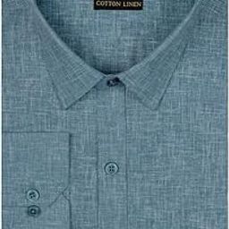 Men's Long Full Sleeves Regular Fit Cotton Linen Formal Plain Shirts(GCR52)-image-62