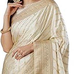 Women's Satin Silk Ethnic Motif Woven Design Saree With Unstitched Blouse (ARYA4401_FL_Parent)-image-31