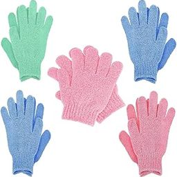 MADHYA Heavy Exfoliate Mitts Bath Gloves for Shower, Spa, Massage and Body Scrubs, Dead Skin Cell Remover Gloves and Ingrown Hair Remover, for Body, Face, Hand and Foot, Random Color, 10 Pcs(5 Pair)-image-52