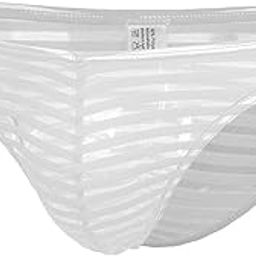 bnf® Mens Striped Sheer Mesh Briefs Underwear Stretch Panties L White|Clothing Shoes & Accessories | Mens Clothing |Underwear|1 Piece Mesh Brief Underwear for Men-image-61