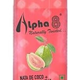 ALPHA 8 Fruit Juice Infused with Nata de Coco - Natural Energizer & Immunity Booster, Healthy, High Fiber, Real Natural Taste (Pack of 6,Guava)-image-50