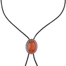 CALANDIS™ Vintage Men Aztec Western Cowboy Necktie Bolo Tie Coral Red Opal | Other Mens Accessories | Mens Accessories-image-22