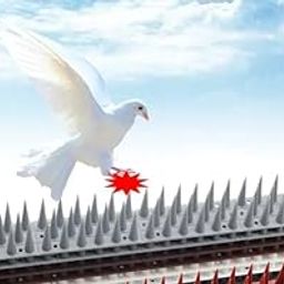 Pigeon Spikes Deter Pigeons, Cats, Monkeys, Crows, Kabootars - Protect AC, Balcony, Windows - Easy Install, Weatherproof - Home Defense Solution (50, Grey)-19