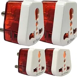 hi plasst pins n plugs HI-PLASST Universal Conversion Plugs (Pack of 4) - 5A-10A & 6A-16A 3-Pin Travel Adapter | 2 pcs each plug | Compatible with All Indian & International Plugs | for US/UK/EU/AU to India Socket Converter-picture-31