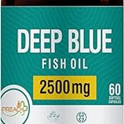 Deep Blue Fish Oil Capsules, 2500mg, EPA 450mg, DHA 300mg, 60 Softgel Capsules-image-13