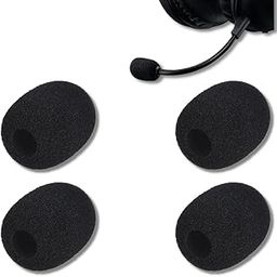 Crysendo Mic Cover Compatible with H390, G Pro, A10, A20, A30 & A40 Mic Headphones | High Density Foam Sponge Windscreen | Soft Mic Shield with Pop Filter Protection (Black - 4pcs)-11