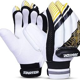 Starter Cricket Batting Gloves for Right Handed Batsmen with Cotton Palm for Beginners-Kids, Ideal for Leather Cricket Ball, Multicolor-image-62