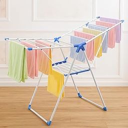 ALOXE Cloth Dryer Stand | Foldable & Portable Cloth Drying Stand | Heavy-Duty Cloth Drying Rack for Home & Outdoor Use (2 Layer)-image-71