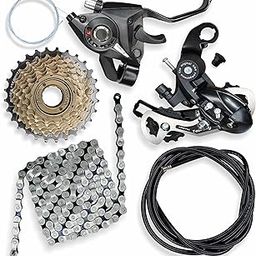 Aruvia 7-Speed Bicycle Gear Set - Conversion Kit of 5 Accessories - Rear Derailleur, Freewheel (14-28T), Chain (116L), Shifter & Cable – Compatible with 24T, 26T, 27.5T, 29T Cycles-19
