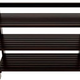 OGESTA Shoe Rack Bench for Entryway, 3-Tier Wooden Shelf Shoes Organizer for Bedroom Balcony Entryways Entrance | Brown | Small-image-44