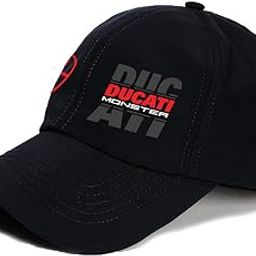 Cotton FBC 001 - Monster Du Cati Cap Motorcycle Design for Men - Biker with Motorcycle Logo - Adjustable Cap Black-image-41