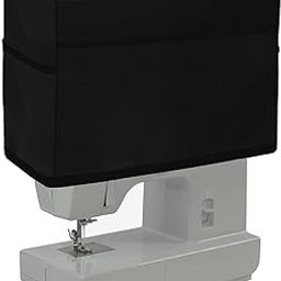 Encasify Sewing Machine Cover With Storage Pockets | Dustproof Silai Cover for Stitch Machine | Nylon Material | Black-18
