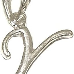 Chandi/Silver Alphabet Y Letters Initial Charm Pendant-image-1