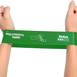 A-TAPE Elastic Medium Resistance Exercise Loop Band (12 Inch Long, Green)-27