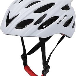 Strauss Veloguard Cycling Helmet | Light Weight with Superior Ventilation | Mountain, Road Bike & Skating Helmet with Adjustable Size | LED Safety Backlight | Ideal for Adults and Kids,(White)-image-65