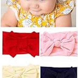 SMART VILLA TRADERS Baby Hairband For Baby Girl Flower Hairband For New Born Baby Girl multicolour (bow todler cloth multicolour, pack of 5)-image-35