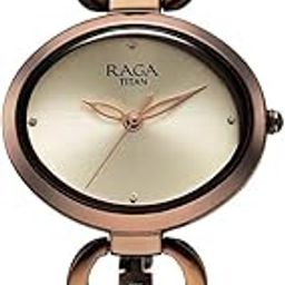 Titan Raga Viva Quartz Analog Champagne Dial Metal Strap Watch for Women-NS2621QM02/NT2621QM02-image-49