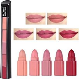 BANIRA Cosmetic Matte 5 Lipstick in 1, Matte Finish (NUDE Edition 002)-0