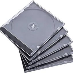 Plastic Professional Cd/DVD Jewel Case Black Tray(Thick 10.4mm)Pack of 2 with Free Two Blank DVD-66
