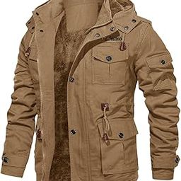 Men's Winter Coats Fleece Lined Multi Pockets Thicken Cotton Parka Jacket with Removable Hood-image-24