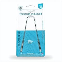 ORGNC Stainless Steel Tongue Cleaner (Pack of 1)- Premium Design, Surgical Grade Scraper, Sterlisable- For Oral Care, Prevents Bad breath & Cavities- Women & Men- Travel/Home Use-image-45