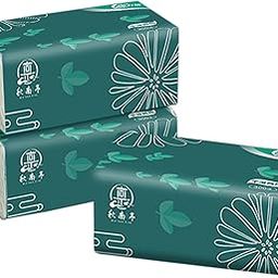 Orange Paper 4 Ply bamboo Facial Tissue ultra Soft Pack, Car Tissue Refill, Facial Tissues, Face Towel,Travel Size Pack for Car, 60 Pulls per pack Medium size (Flower_Green_Pack of 3)-14