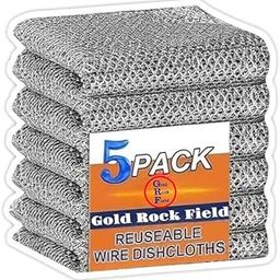 Scrub Pad, Multipurpose Wire Dishwashing Rag for Heavy-Duty & Delicate Cleaning (Pack of 5)-image-27