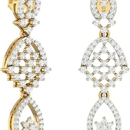 pc jeweller The Bieba 18KT Yellow Gold & Diamond Earring-picture-11