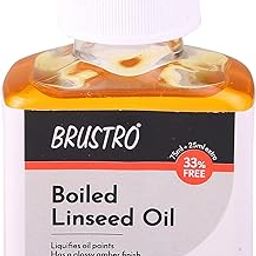 Brustro Professional Boiled Linseed Oil 100ml (75ml + 25ml Free)-24