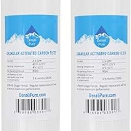 2-Pack Replacement for Compatible with WaterPur CCI-10-CLW Granular Activated Carbon Filter - Universal 10-inch Cartridge Compatible with WaterPur Clear Water Filter Housing - Denali Pure Brand-image-20