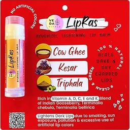 Veda Vitals LipRas - All Natural Lip Balm | Lightens Dark Lips, Heals Dry Chapped Lips | Ayurvedic Goodness of Cow Ghee, Kesar, Triphala & Beeswax-image-51