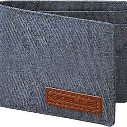 Fabric Wallet for Men Light Blue Khadi Polyester Water-Resistance - (No Leather)-28
