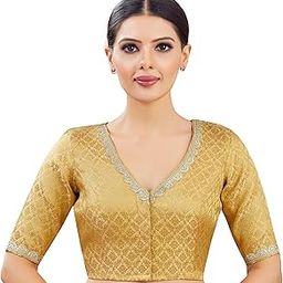 Women's Brocade Half Sleeve Blouse-18