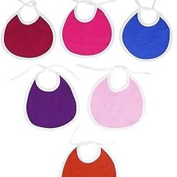 Da Anushi Soft Cotton Washable & Reusable Multicolor Highly Absorbing/Comfortable and Easily Adjustable Feeding Bibs In Apron Style For Babies,Toddlers,Infants-picture-4