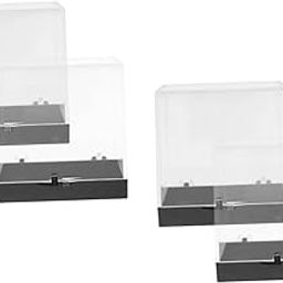 GAROZATION 4pcs Clear Square Specimen Display Boxes for Minerals and Rocks Elegant Keepsake Storage Cases Smooth Texture for Home Decor and Collectibles-image-83