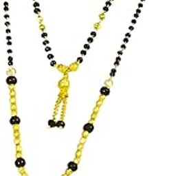 Elegant Pair of Traditional Mangalsutras – Black & Gold Beaded Design-image-74