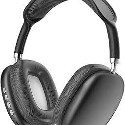 Wanzhow Wireless Over-Ear Headphones, Bluetooth, Black, Cushioned Earpads with Control Buttons-image-6