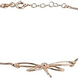 925 Sterling Silver Cubic Zirconia Draganfly Rose Gold Plating Chain Anklet (Single) | | Gift for Women & Girls | With Certificate of Authenticity & 925 Stamp|Mother's Day-image-62