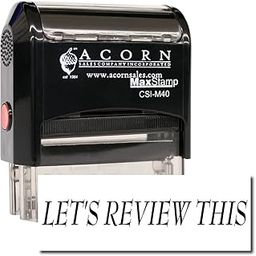 Large Self-Inking Let s Review This School Stamp, Black Ink, Ideal for Language Teachers - 7/8 x 2-1/4, Durable, Easy to Use, Ideal for Classroom Review and Feedback, Essential Office Supply-image-13