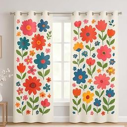 Premium Digital Printed Door Curtains 7 Feet Long Set of 2 Peices| Floral Printed | Cotton Curtain | Light Filtering Curtains | Curtain for Living Room | (122 x 215 cm,) | Perfect for Home Dcor, C5-image-17