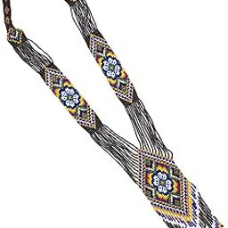 Multi-Coloured Unisex Ethnic Glass Bead Elephant Rangoli Design Stylish Necklace (Pack of 1)-1