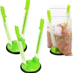 VARTI_2 Pcs Bag Holder for Freezer Storage Bags Adjustable Baggy Rack Stand For Multi Sizes Food Bags Hands-Free Opening for Pouring Leftovers, Snacks and Meal Prep Ingredients with No Food Spill-6