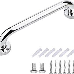 Bathroom Grab Bar, 9 Inch Stainless Steel Safety Rail, Support Aid for Elderly, Disabled, Children, Brushed Finish (Silver, 9 Inch)-image-64