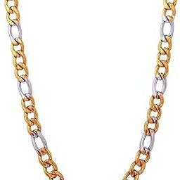 Mens Amaal Silver Chain Necklace Gold Chains Neck Chain Chain For Boys Chain Stainless Steel Stylish Long Chains Platinum Locket Pendant Golden Chain Fashion A346-image-52
