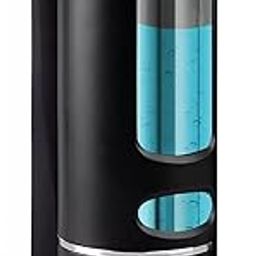 SKADIOO soap Dispenser Wall Mounted for Bathroom | Wash Basin | Liquid Sanitizer Shower Gel Dish Wash Soap Dispenser for Bathroom Kitchen 400Ml Pack of (1, Capsule Black, ABS Plastic)-image-51