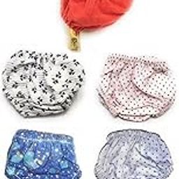 Radha Krishna MART Nappy, Panty, Bloomer for Laddu Gopal ji Size 2 (Pack of 6) Multicolor Dress (Cotton)-image-10
