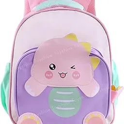 toyshine 30cm Cute Dino Theme Kindergarten Backpack for Kids Girls Boys Toddler Backpack Preschool Nursery Travel Bag Picnic Bag, Mini Size-picture-0