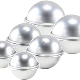 VMS INDIA 6pcs Bath Bomb Molds Aluminum DIY Ball Cake Bath Bomb Mould-image-21
