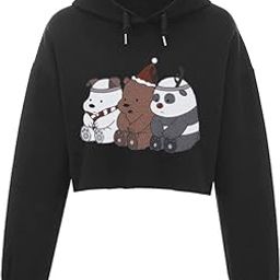 Panda Crop Hoodie Sweatshirt Women Girl Cute Casual Stylish Latest White Black Pink Lavender Beige-image-22