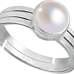 Pearl/Moti 3.25 Ratti to 10.25 Ratti or 3 Carat to 9.5 Carat Astrological Certified Gemstone Sterling Silver/bis Hallmark Adjustable Ring for Men & Women-image-66